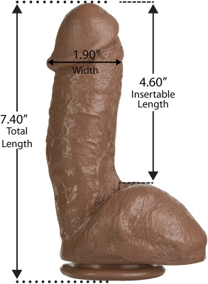 Doc Johnson The Amazing Squirting Realistic Cock - Фаллоимитатор с эякуляцией, 13.3х5см (коричневый)
