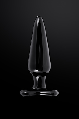 Sexus Glass - Анальная пробка, 11 см (черный) 