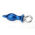 4sexdream синяя металлическая анальная пробка с кольцом, 10.5х4.5 см 