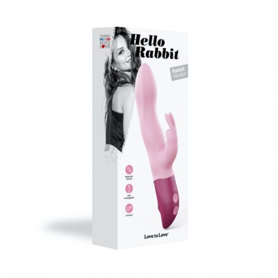 Love to Love Hello Rabbit - гибкий вибратор кролик, 24,5х4 см (розовый)