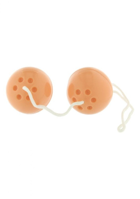 Seven Creations - Резиновые вагинальные шарики, 13,4 см (телесный)