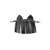 Штучки-дрючки - маска с ушками и бахромой, чёрная (OS)