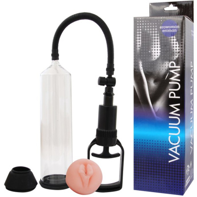 Erowoman-Eroman Vacuum Pump - Вакуумная помпа для увеличения пениса, 20х6 см (прозрачный) 