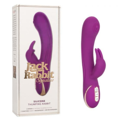 CalExotics Jack Rabbit Thumping Rabbit - вибратор кролик с функцией ротации, 22.5х4.5 см (фиолетовый)