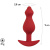 Le Frivole Libra - Бордовая анальная пробка размера S, 9х2.8 см 