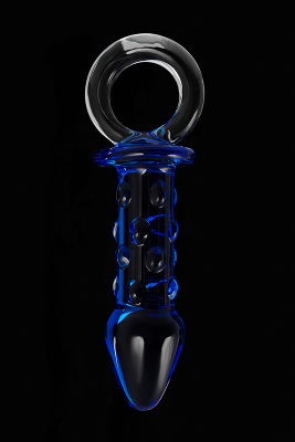 Sexus Glass - Анальная пробка, 16 см (синий) 