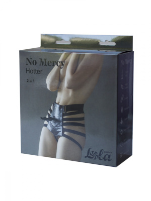 Lola Games - No Mercy Hotter - Трусики для страпона с анальной пробкой, 10.5х3 см, M/L