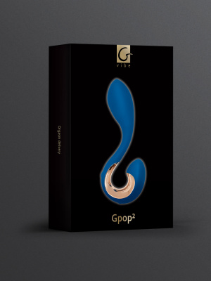 Gvibe Gpop 2 Indigo Blue Gift Box - Мужской вибратор для стимуляции простаты, 12.5х2.8 см (синий)