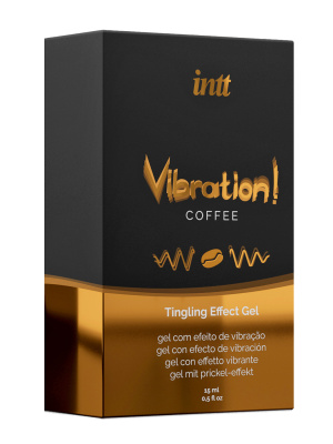Intt Vibration Coffee - Жидкий интимный гель с эффектом вибрации Кофе, 15 мл