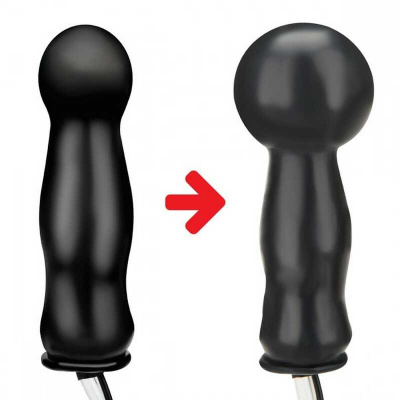 Lux Fetish 4.5 Inflatable Vibrating Plug - Надувная анальная пробка с вибрацией, 11.5х5.5 см 