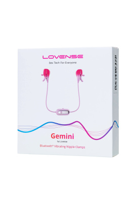 Lovense Gemini Lovense - смарт вибромассажер для сосков, 5.7х3.6 см (розовый)