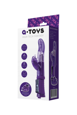 A-toys - Вибратор-дельфин с клиторальным стимулятором, 22х3 см (фиолетовый)
