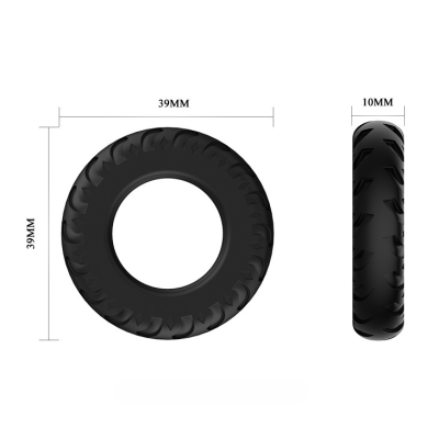 Эрекционное кольцо от Sex Expert, 3.9 см (чёрный) 