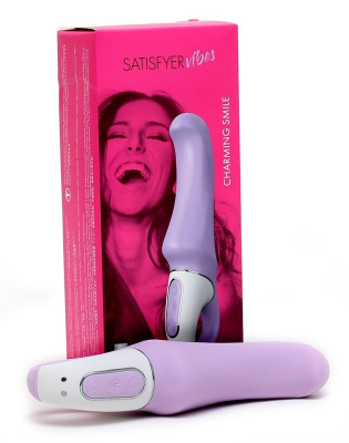 Satisfyer Vibes Charming Smile - гибкий вибратор для точки G, 18.7х3.4 см (сиреневый)