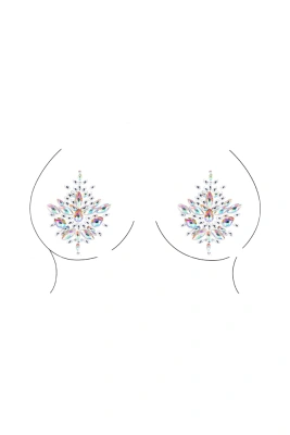 Le Desir боди с открытыми чашками, гартерами и наклейкой на грудь, OS (мультиколор)