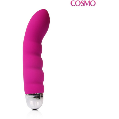 Рельефный вибратор для точки G Cosmo 15х3.8 см (розовый)
