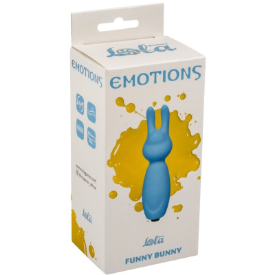 Lola Games Emotions Funny Bunny - Маленький вибратор-зайчик, 8.2х2.3 см (голубой)  