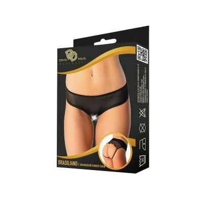 Джага-Джага Brasiliano сексуальные трусики с доступом с заниженной линией талии, 44-46 (чёрный)