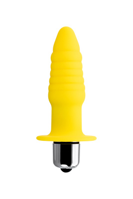 Штучки-дрючки - Влагостойкая анальная вибровтулка, 11 см (желтый) 