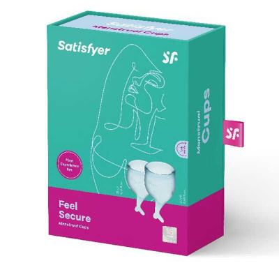 Satisfyer Feel Secure - Набор менструальных чаш, 15 мл и 20 мл (зеленый)