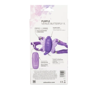 CalExotics Purple Venus Butterfly 2 вибромассажер-бабочка, 8.8х8.8 см (фиолетовый) 