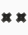 DD Джага-Джага - Пэстисы на грудь из эко-кожи в виде креста (чёрный)