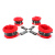 БДСМ Арсенал BDSM Light комплект фиксаторов краб с эко-мехом (красный)