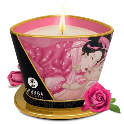 Свеча для массажа Shunga Candle Rose (роза), 170 мл.