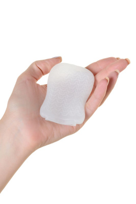 Белый мастурбатор A-Toys Pocket Wavy, 7.8 см