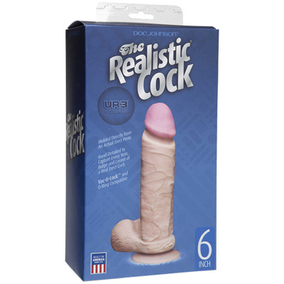 Doc Johnson-Ultra Skin 6 Realistic Cock - Реалистичный фаллоимитатор, 15.7х4.3 см