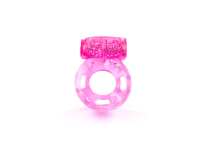 Браззерс - Эрекционное кольцо с вибрацией, 5х1.5 см (розовый)