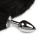 Серебристая анальная пробка с пушистым хвостом - Пикантные Штучки, 6 см (чёрный)