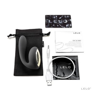 LELO Tara - Вибромассажер для пар, 10х2.5 см (чёрный) 