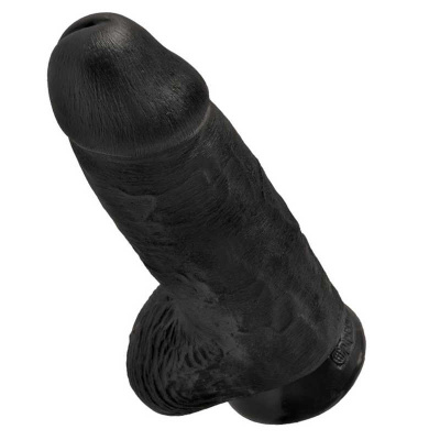 PipeDream King Cock 9" Chubby - толстый фаллоимитатор реалистик, 23х7.6 см (чёрный)