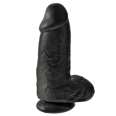 PipeDream King Cock 9" Chubby - толстый фаллоимитатор реалистик, 23х7.6 см (чёрный)