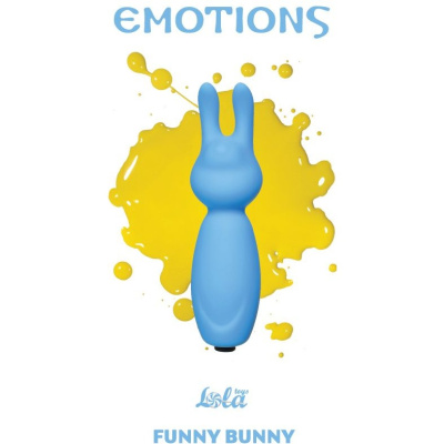 Lola Games Emotions Funny Bunny - Маленький вибратор-зайчик, 8.2х2.3 см (голубой)  