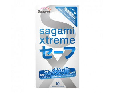 Sagami Xtreme Ultrasafe - Презервативы с двойной смазкой, 10 шт