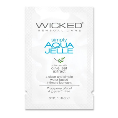Wicked Simply Aqua Jelle - Лубрикант, напоминающий женскую смазку, 3 мл