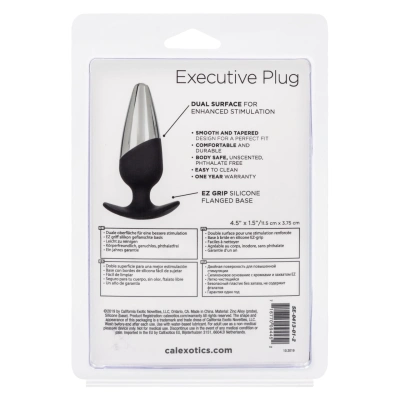 CalExotics Executive Plug Executive  Plug анальная пробка с металлическим кончиком, 11.5х3.75 см 