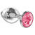 Lola Diamond Clear Sparkle Large - Металлическая анальная пробка, 8 см (розовый) 