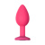 Lola Games Emotions Cutie Small розовая силиконовая анальная пробка со стразом, 7х2.7 см (чёрный) 