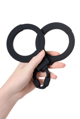 A-Toys by TOYFA - Силиконовые наручники, 33 см (черный)