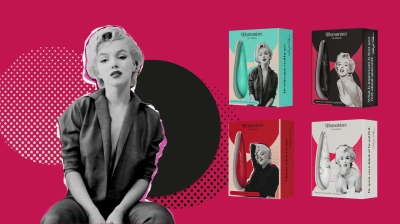 Womanizer Marilyn Monroe Special Edition бесконтактный стимулятор клитора лимитированная серия, 14.8 см (красный) 
