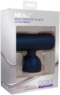 Doxy Number 3 Masturbator Sleeve Attachment - Насадка-мастурбатор, 12х4 см (чёрный)