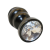 4sexdream чёрная фигурная металлическая анальная пробка с кристаллом в основании, 7.3х2.9 см (прозрачный) 