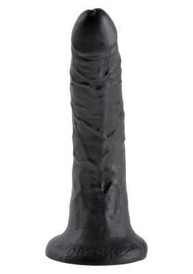 PipeDream King Cock 7"- Крутой фаллоимитатор-реалистик на приоске, 17.8х4.1 см (чёрный)