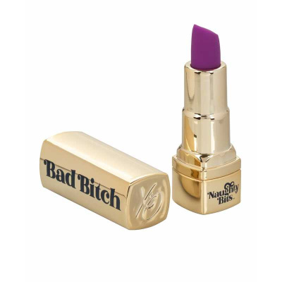 Naughty Bits Bad Bitch Lipstick - Перезарежаемый миниатюрный вибромассажер в виде помады, 7.5х2 см 