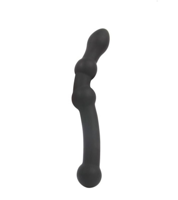 Sex Expert - Изогнутый анальный стимулятор, 22.5 см (чёрный)
