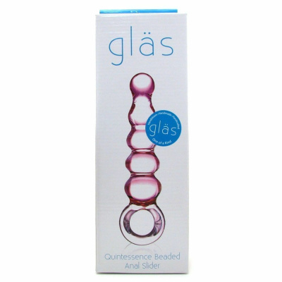Glas Quintessence Anal Slider - Анальный стеклянный жезл, 18х3.8 см 