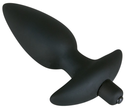 Анальная вибровтулка Black Velvets Large с 5 скоростями, 17 см (чёрный) 